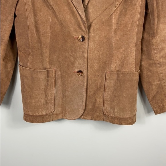 Vintage Suede Leather Blazer size 12(m/l) - Picture 4 of 16